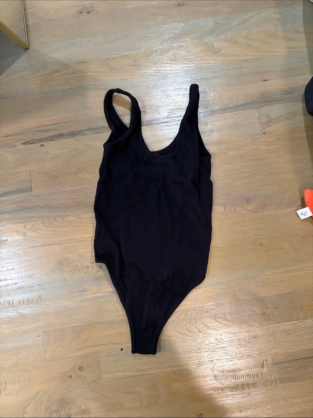 Zara Black Ribbed Bodysuit